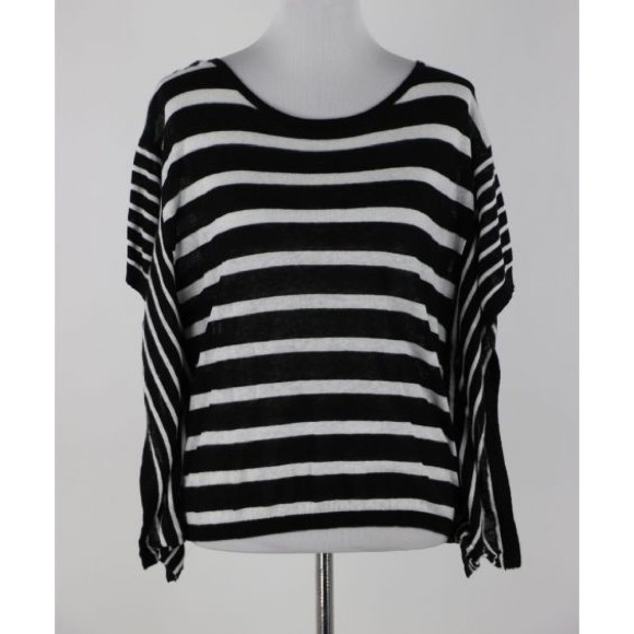LOFT black and white stripe top - Picture 1 of 2